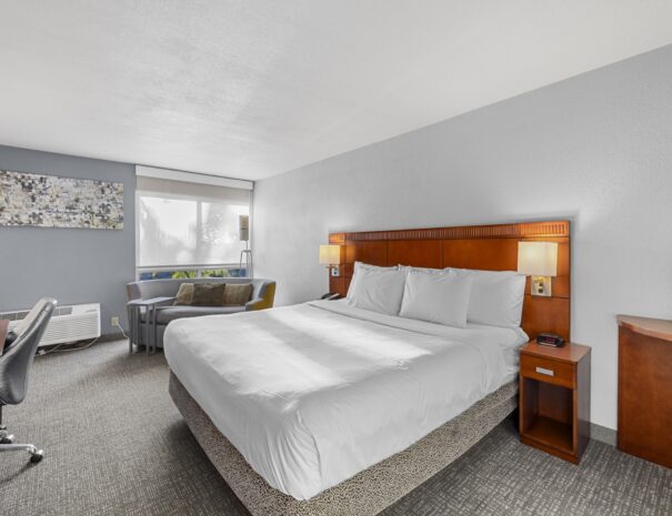 King guest room at Riverside Hotel, Casper WY