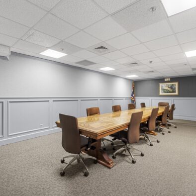 Boardroom-style meeting space at Riverside Hotel, Casper WY