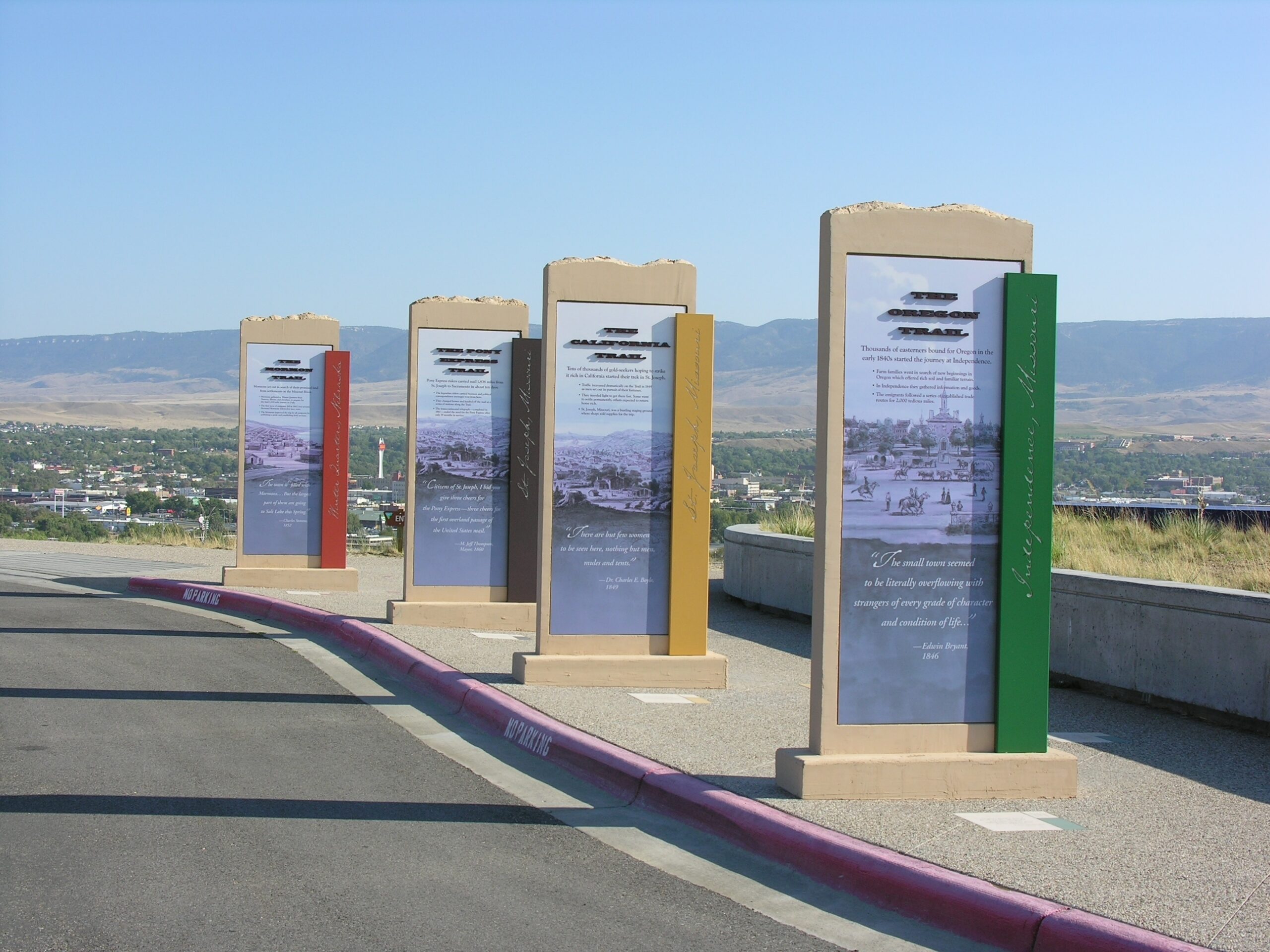 National Historic Trails Interpretive Center trail-marker exhibit in Casper, Wyoming