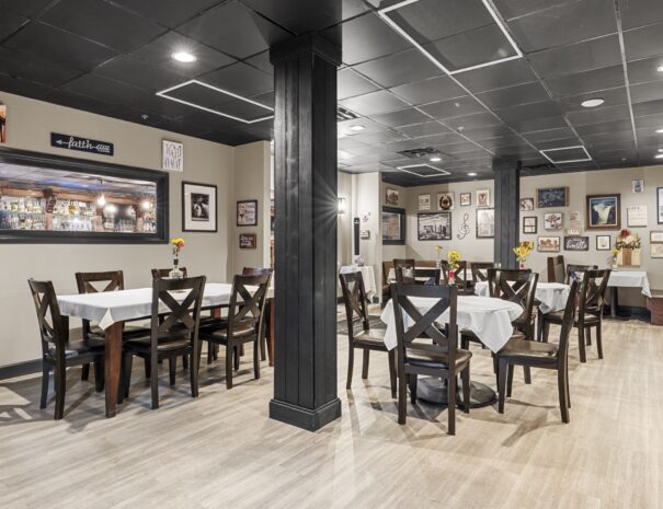 Whiskey Butter restaurant and bar dining room at Riverside Hotel, Casper WY